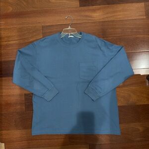 GU Men's Blue Long Sleeve Shirt